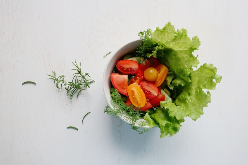 Fresh garden salad with seasonal toppings